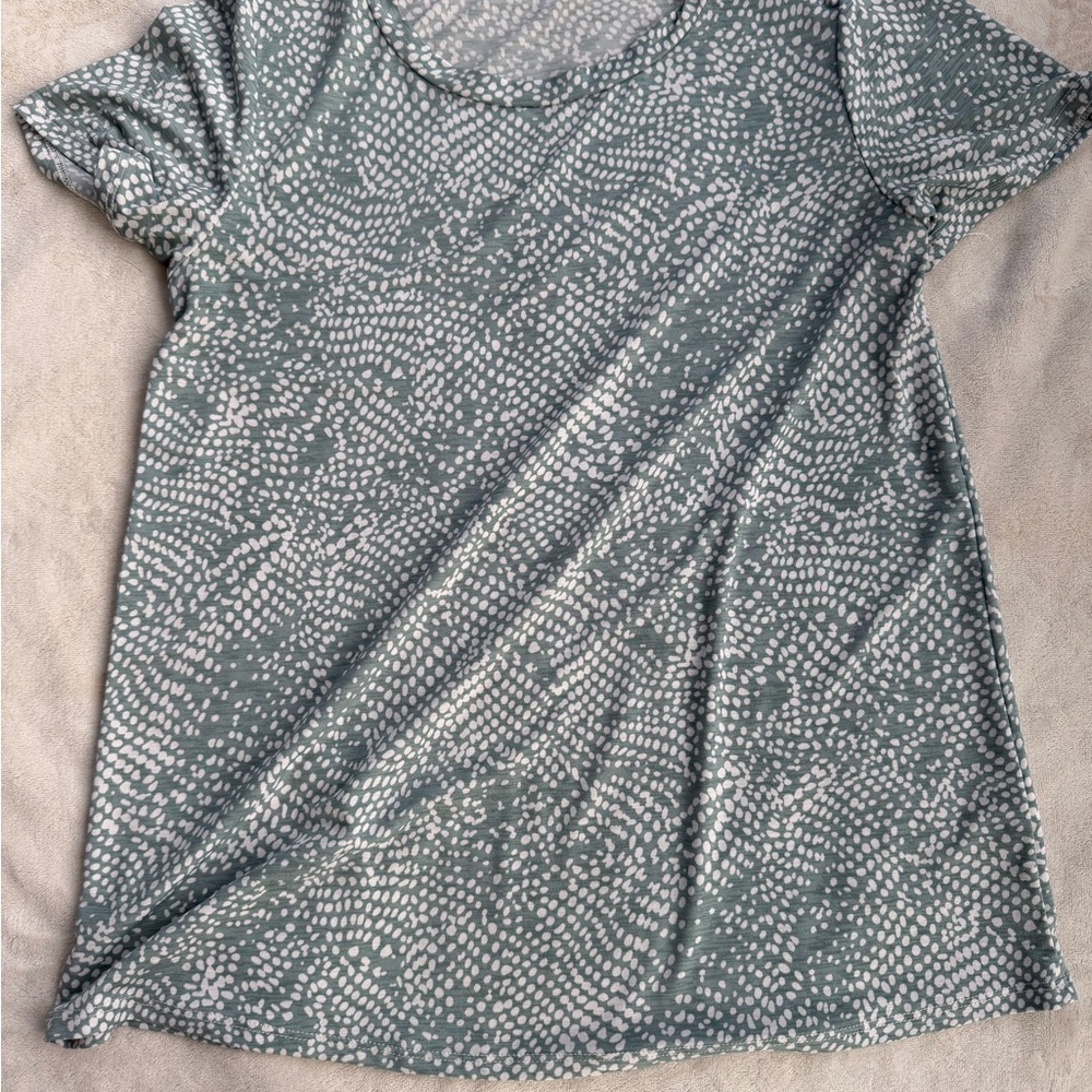 Stylish Green Patterned Women's Top